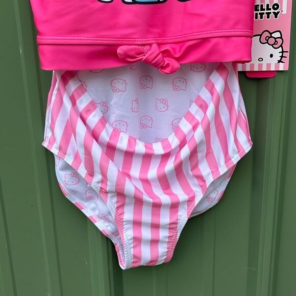 Hello Kitty Sanrio One-Piece Swimsuit  Bathing Suit with UPF 50+, Size L - Picture 3 of 7